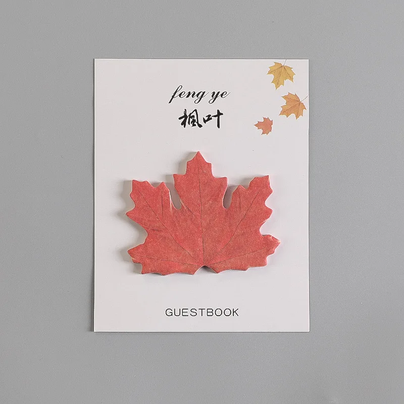 Leaves Shape Collection Self-Adhesive Memo Pad Sticky Notes Paper Sticker Bookmark Stationery Office School Supplies