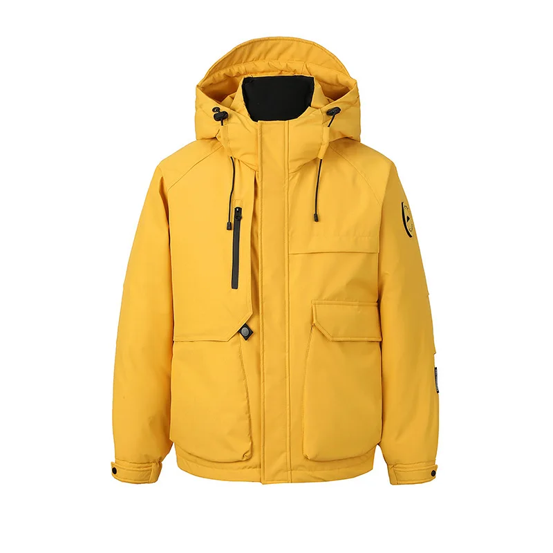 

Зимний пуховик, теплый мужской и женский 90% белый утиный пух, ветровка, рабочая одежда с несколькими карманами, походные уличные куртки