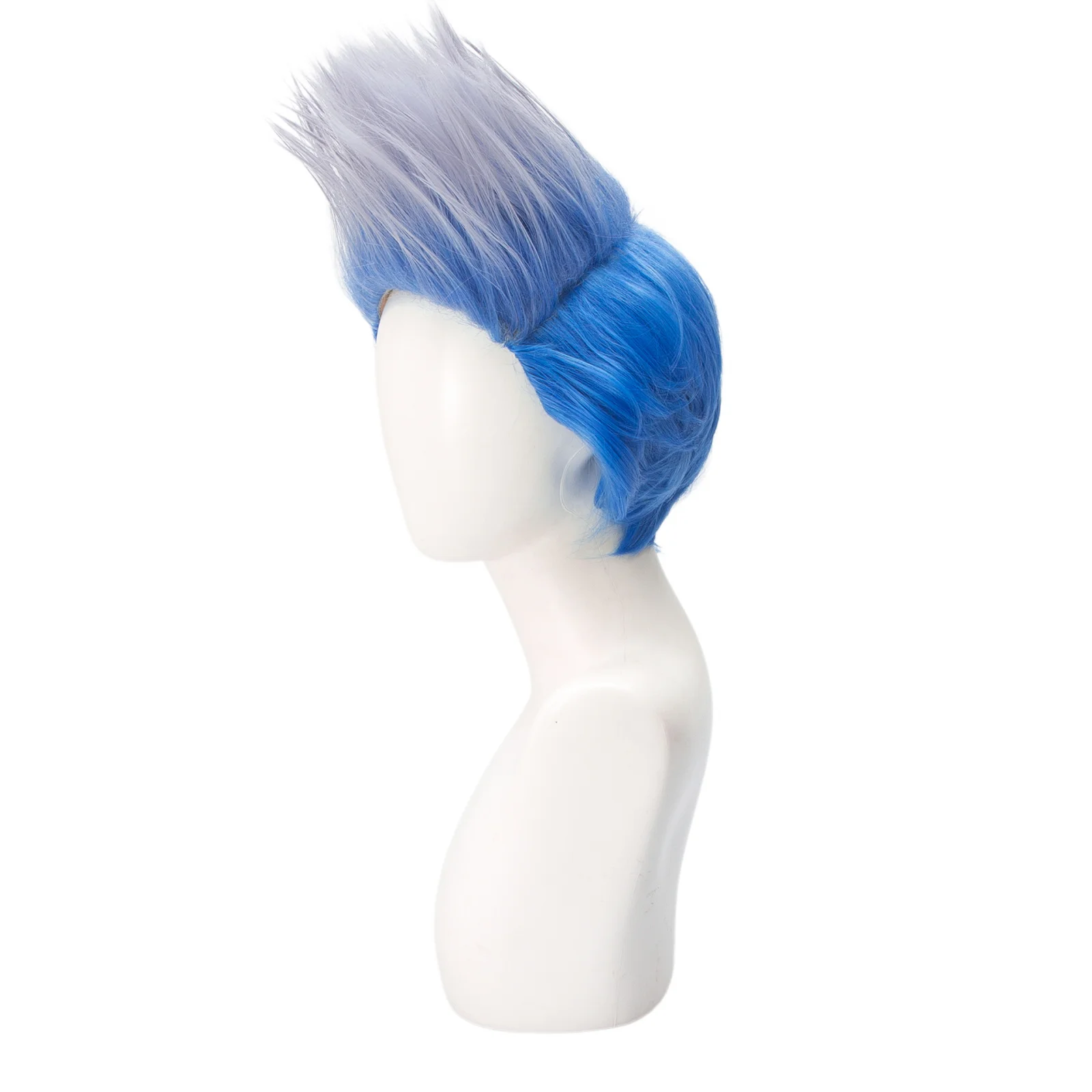 Hades Cosplay Wig Short Gradient Blue Style Heat Resistant Synthetic Hair for Man Costume Accessories Halloween Daily Party Use