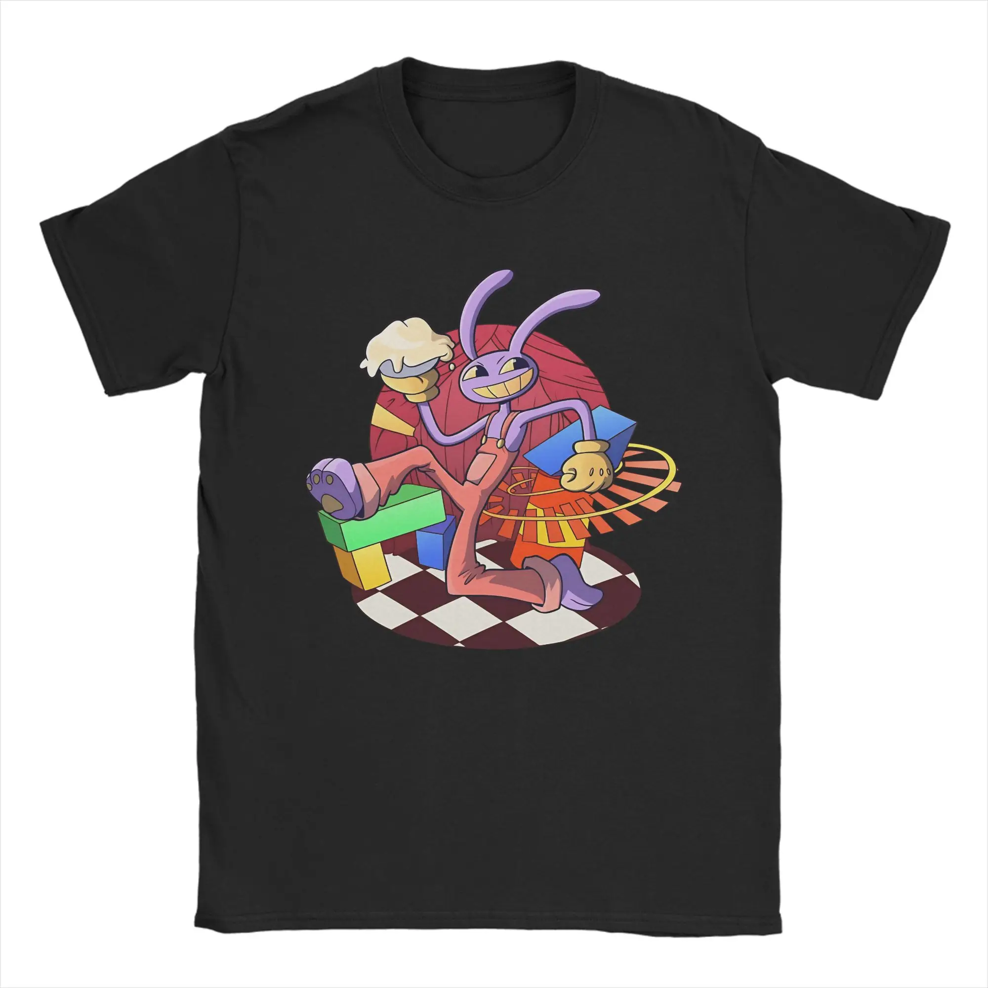 مذهلة السيرك الرقمي جاكس الرجال تي شيرت الجدة تيز قصيرة الأكمام تي شيرت بياقة مستديرة 100% القطن هدية عيد ميلاد الملابس