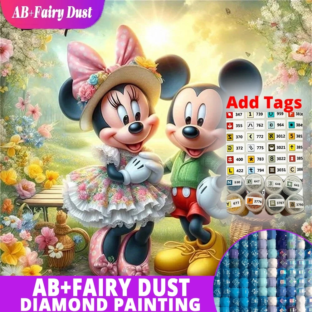 

AB Фея Пыль Дисней Алмазная картина Микки Маус акриловые принадлежности для рукоделия мозаика с животными мультяшный комплект DIY праздничные подарки