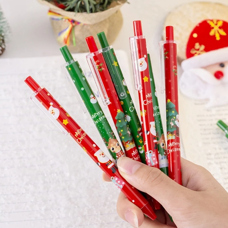 4 pezzi penna gel retrattile per cartoni animati Natale, forniture per scrivere Natale per donne, studentesse, ragazze,