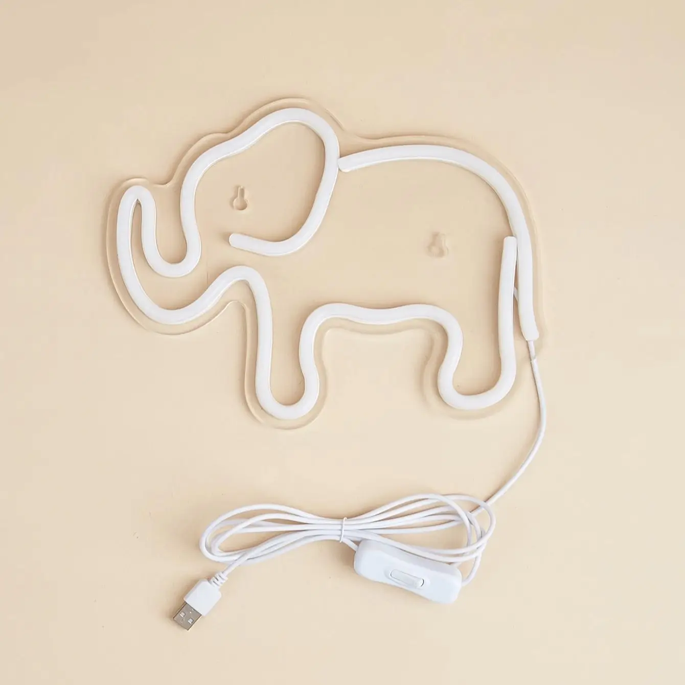 Chi-Buy 1PC Elephant Shape LED Neon Sign USB Powered For Bedroom Room Wall Decoration Neon Light Signs Suitable For Holiday