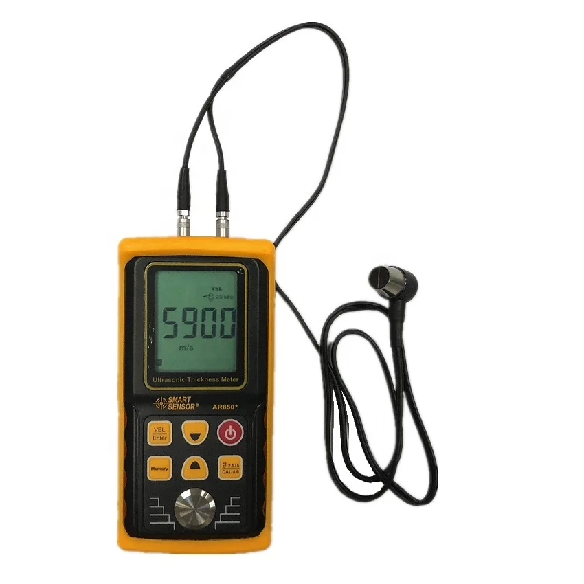 SMART SENSOR NEW AR850+ Digital Ultrasonic Wall Thickness Gauge Meter Tester 1.2~225.0mm