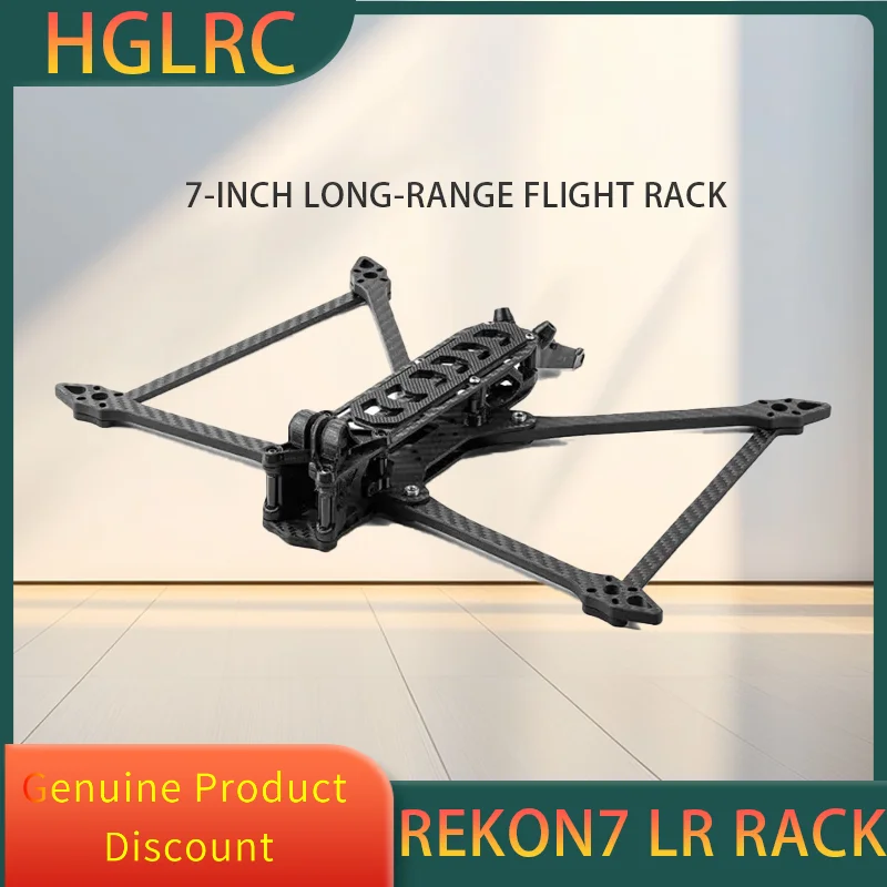 

HGLRC Rekon7 LR 324mm 7inch Long Range Frame Kits W/6mm Arm 3K Carbon Fiber Compatible 7inch Propeller for FPV Racing Drone Part