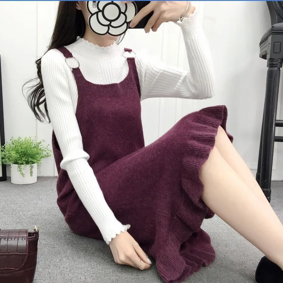 

Knee Length Pullovers Elegant Sweaters Jumpers Women Fashion Grid Casual Hotsweet Loose O-Neck Ribble Embroidery Lining Harajuku