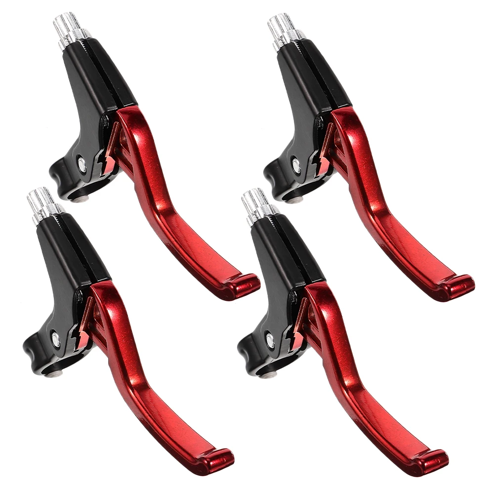 

4 Pcs Aluminum Alloy Brake Handle Bike Replacement Red Bicycle Brakes Levers Child