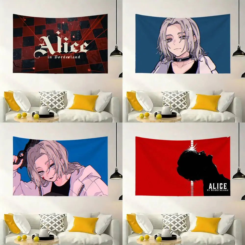 

A-Alice In b-Borderland Flag Digital Printing Banner for Garage Wall Out Door Decoration