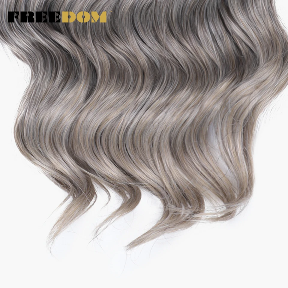 FREEDOM Synthetic Deep Curly Twist Crochet Hair 16 Inch Deep Wave Braid Hair Soft Ombre Blonde Brown Braiding Hair Extensions