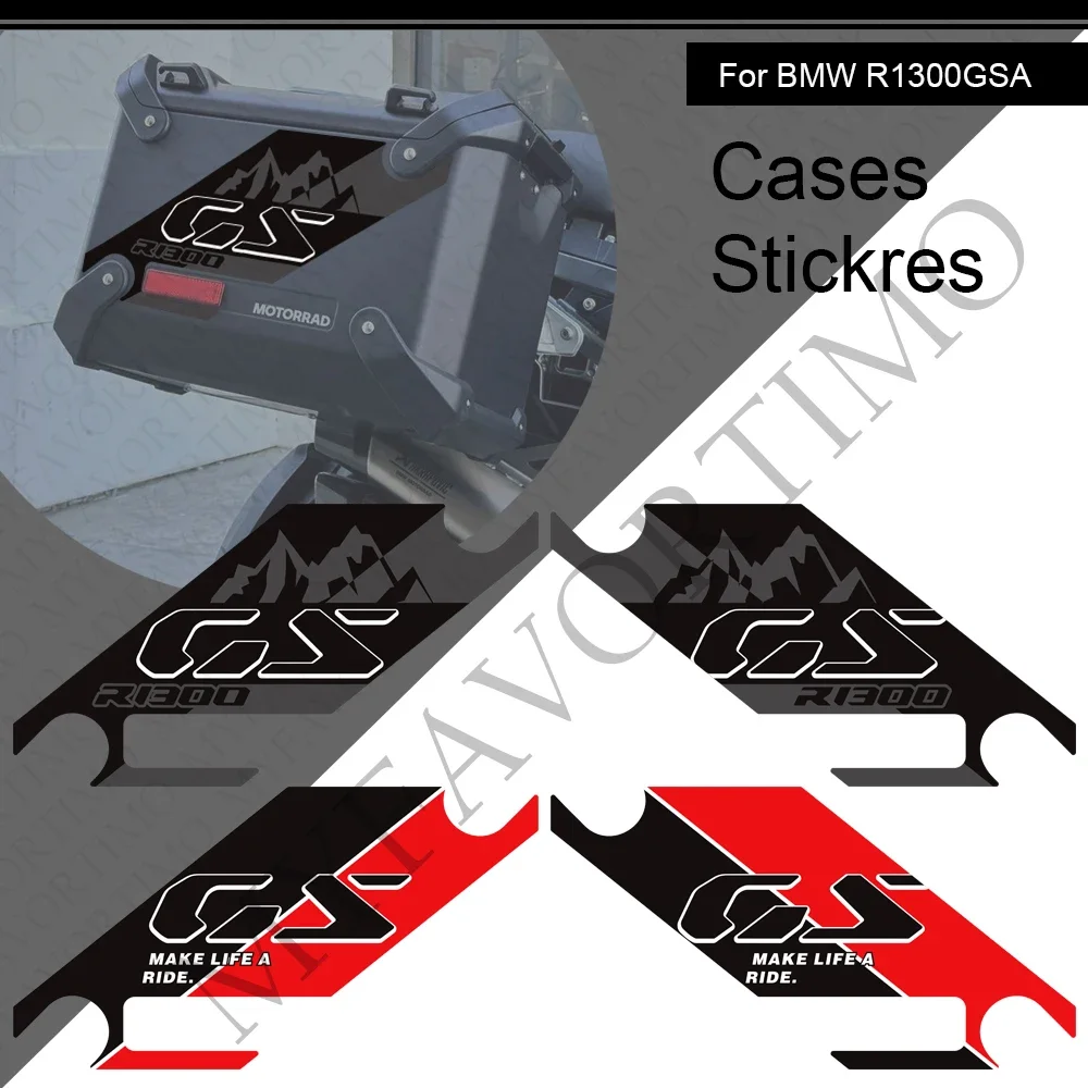 

R1300GS R 1300 GS Fit BMW R1300 ADV GSA Adventure Rallye Luggage carrier Trunk Luggage Panniers Aluminium Cases Stickers decal