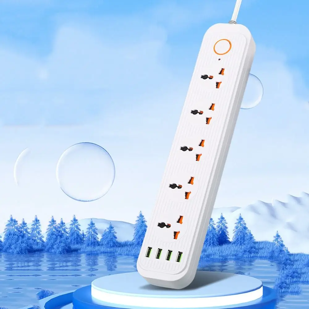 Surge Protector Power Strip Universal 5 Outlets Electric Plug Socket 4 USB Ports Widely Spaced Outlets Outlet Extender Indoor