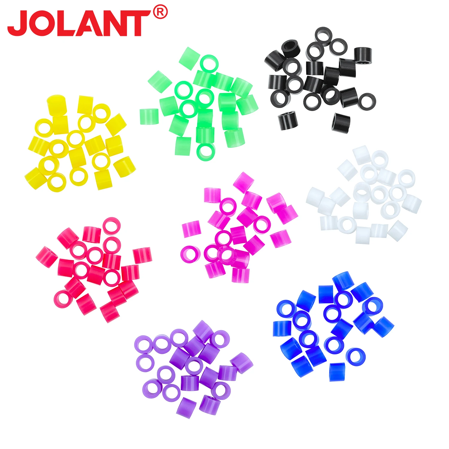 

160Pcs/Box JOLANT Dental Code Rings 8 Colors Autoclavable Dental Universal Silicone Instrument Color Code Rings Dentistry Tools