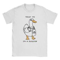 Trust Me I Am A Ducktor T-Shirt Beach  Cotton T-Shirts For Adult Hip Hop Design Tshirt Short Sleeve Y2K Funny Tees