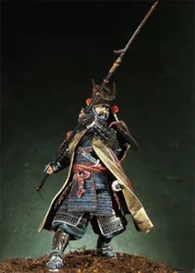90mm 1/20 Scale Resin Figure Model Kit Miniature Ancient Samurai General Hobby Diorama Unassembled and Unpainted Free Shipping