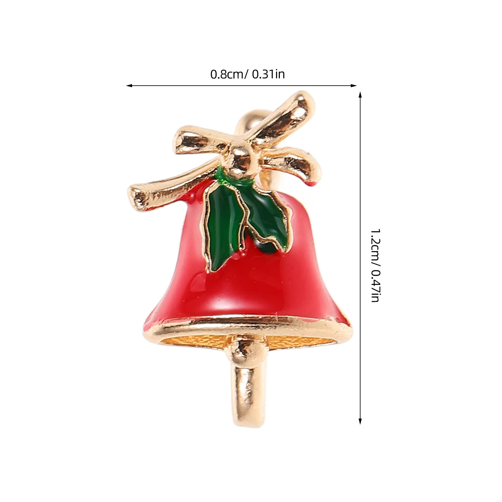 Cincin Hidung Bentuk U Tanpa Tindik Seri Natal Perhiasan Hidung Palsu Kecil Tahan Lama Detail Enamel Tembaga Gaya Serbaguna Pesta