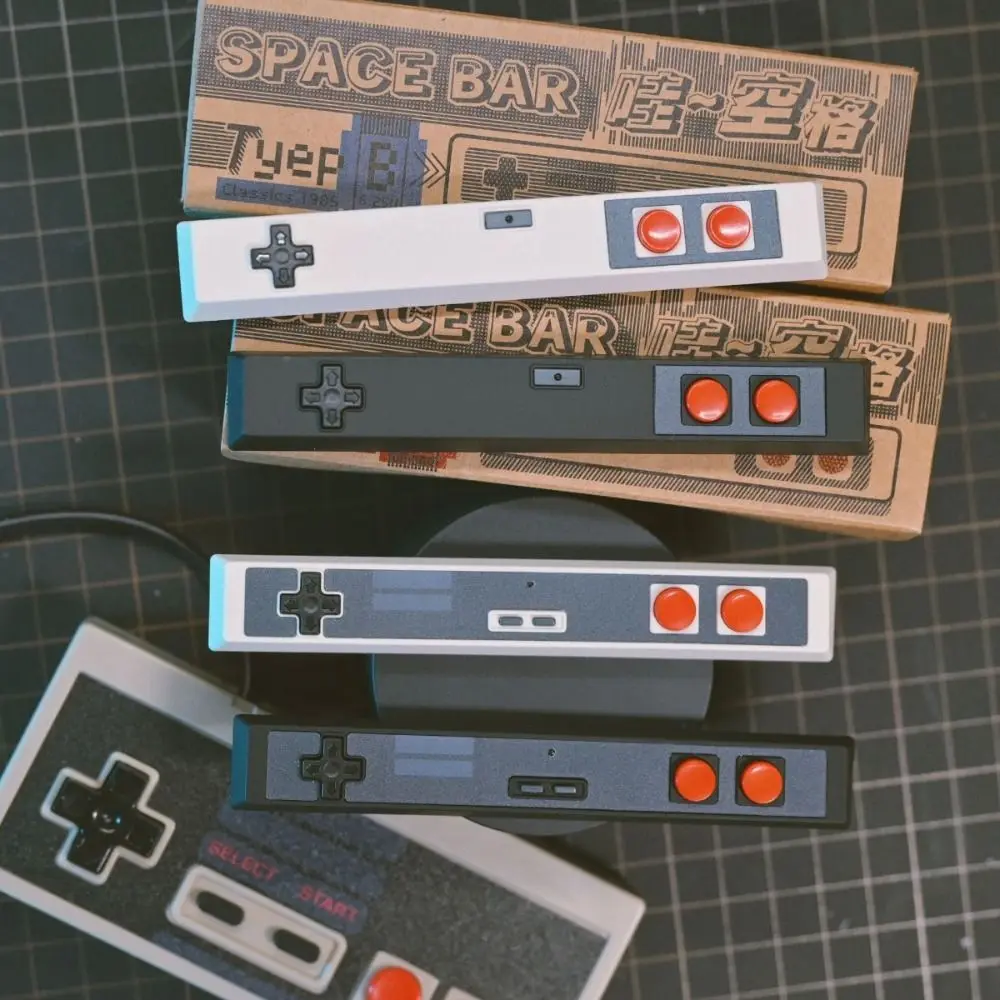 أذرع التحكم في ألعاب الفيديو نمط الرجعية Spacebar Keycaps AB خمر Spacebar غطاء لوحة المفاتيح عبر محور اليدوية لوحة المفاتيح الميكانيكية Keycap