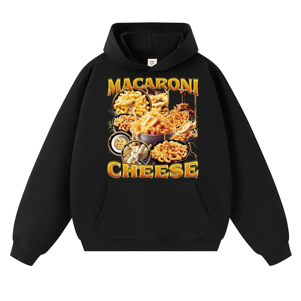 

Толстовки с забавным мем-принтом Macaron Cheese для мужчин и женщин, модный винтажный пуловер в стиле Харадзюку, флисовый повседневный спортивный костюм большого размера, уличная одежда
