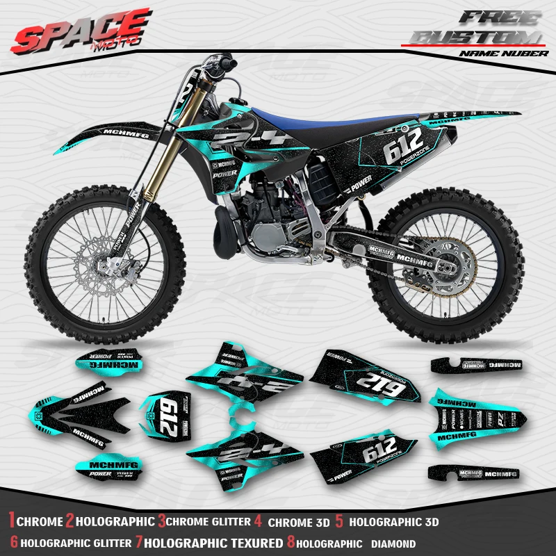 SPACE MOTO For YAMAHA 15-21 YZ125-250 16-21YZ250X Custom Motorcycle Graphics Background Decals Stickers