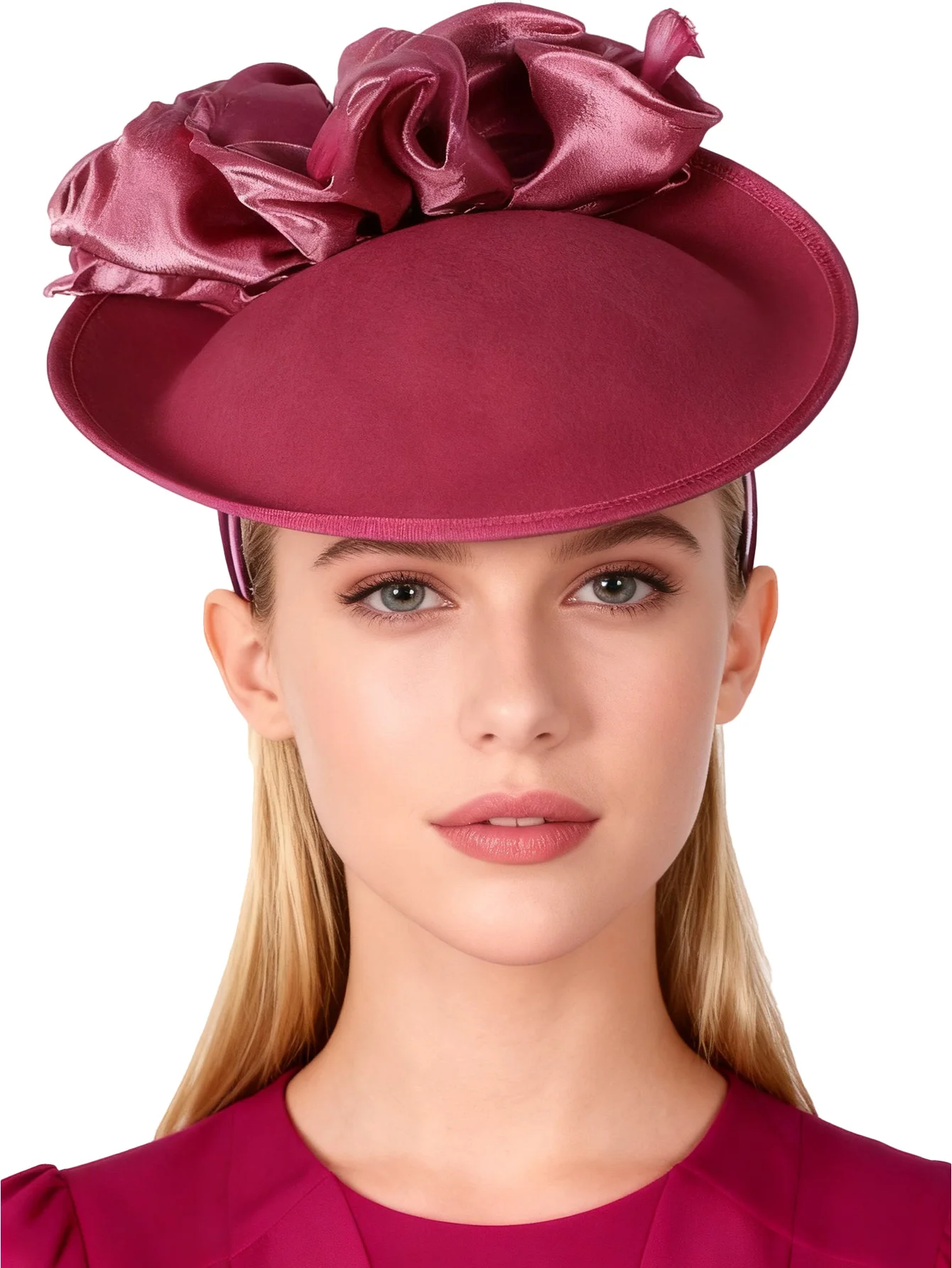 Cappelli britannici FS Fascinator da donna per chiesa 100% cappello portapillole in lana cappello da Derby da donna Vintage in feltro nero Fedora