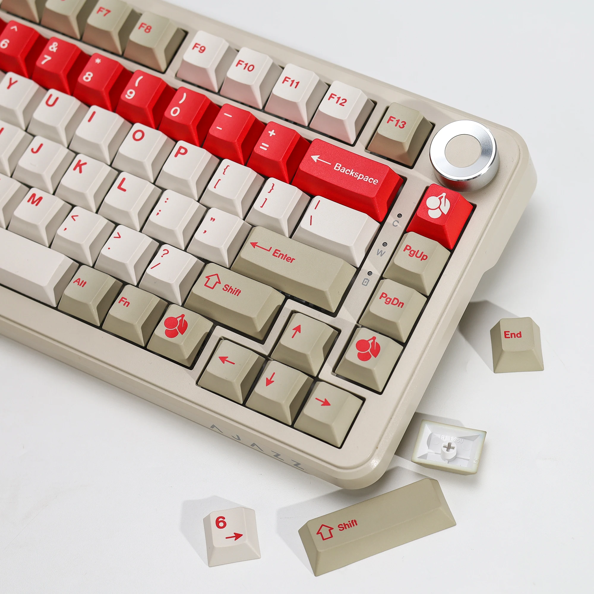 KBDiy GMK Red Alert Tastenkappen Retro Cherry Profil PBT Ailce Tastenkappen Maßgefertigt für MX-Schalter 75% Gaming Mechanische Tastatur Tastenkappen – Detail 16