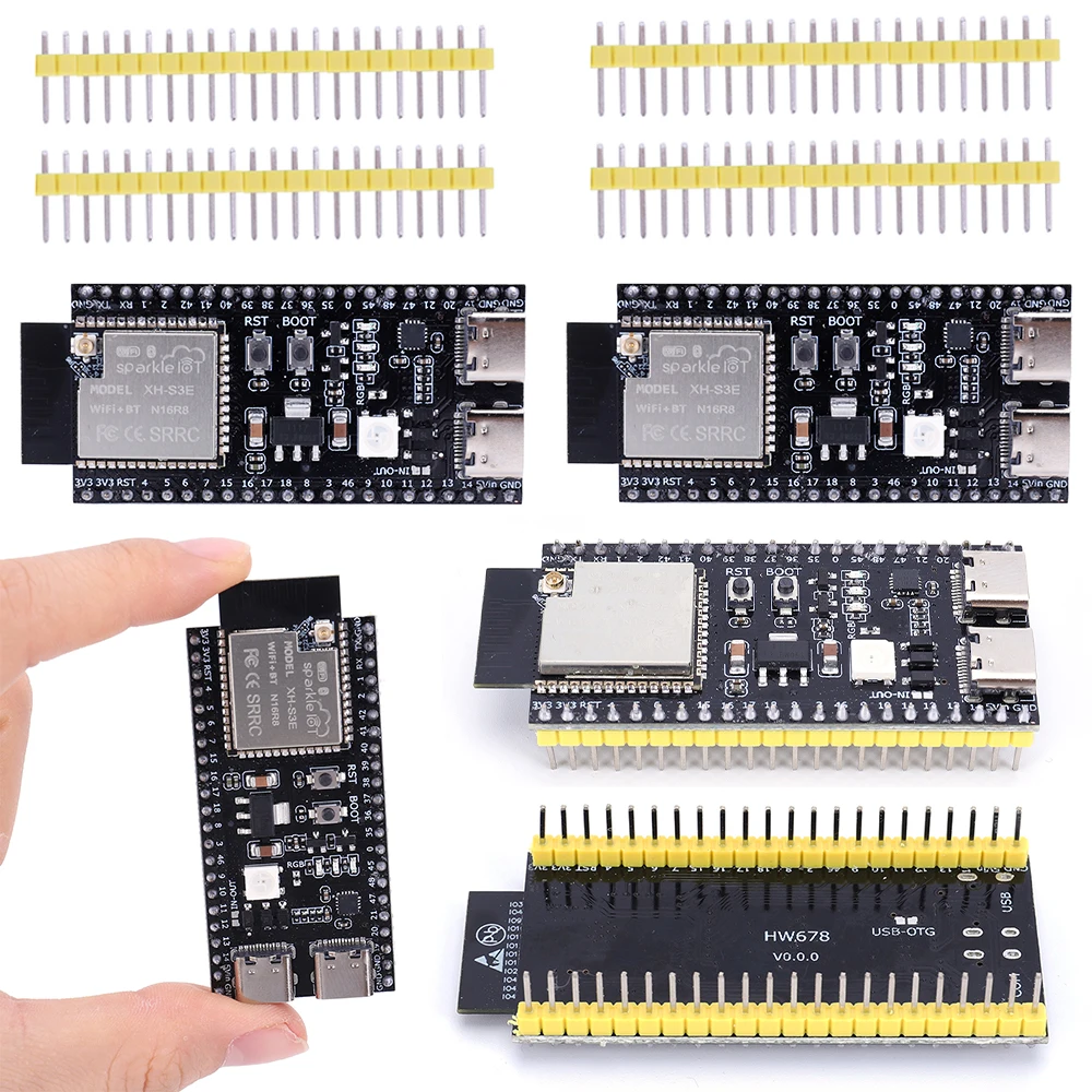 ESP32-S3 Dual Type-C Development Board 2.4G Wifi Module for Arduino ESP IDF ESP32-S3-WROOM-1 N8R2 N16R8 44Pin 8M PSRAM ESP32 S3