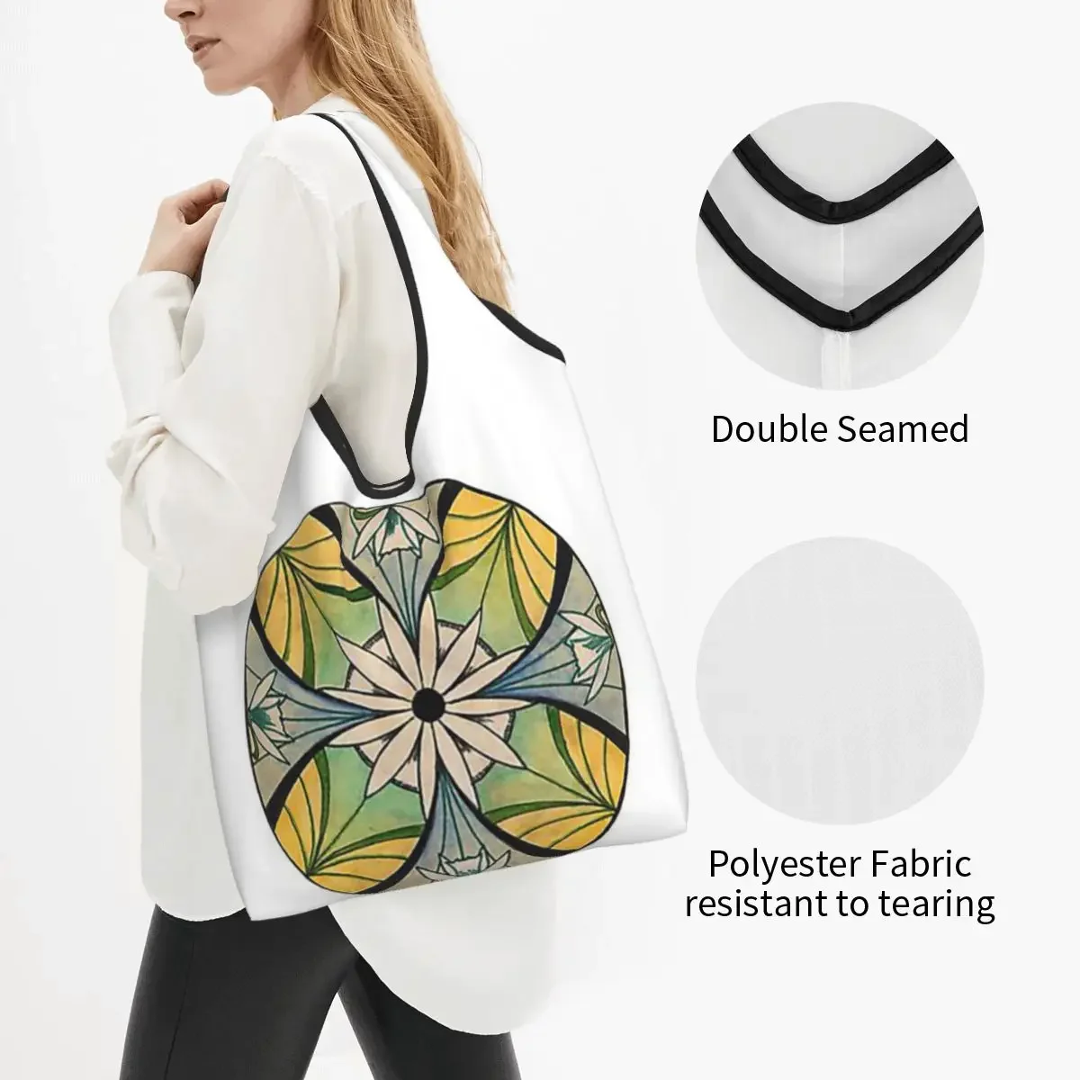 Luthien Portable Tote Shopping Bags Reusable Shopper Bag Grocery Handbag Shoulder Bag