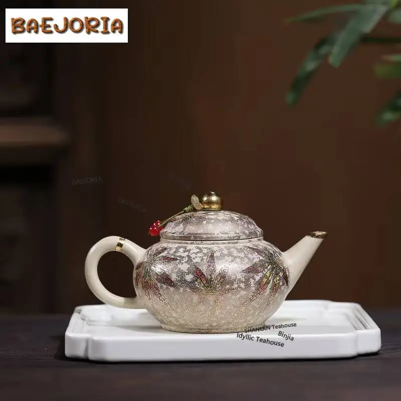 190ml Creative Yixing Purple Clay Teapots Handmade Level Pot Raw Ore Motoyama Green Mud Tea Maker Kettle Zisha Tea Set Cafes - view 6