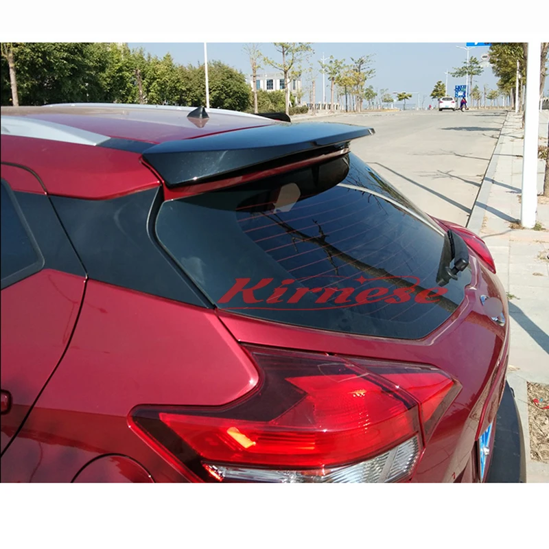 Para Nissan KICKS 2017 2018 2019 ABS plástico sin pintar Primer Color alerón de techo trasero maletero ala labio cubierta de maletero pieza de automóvil