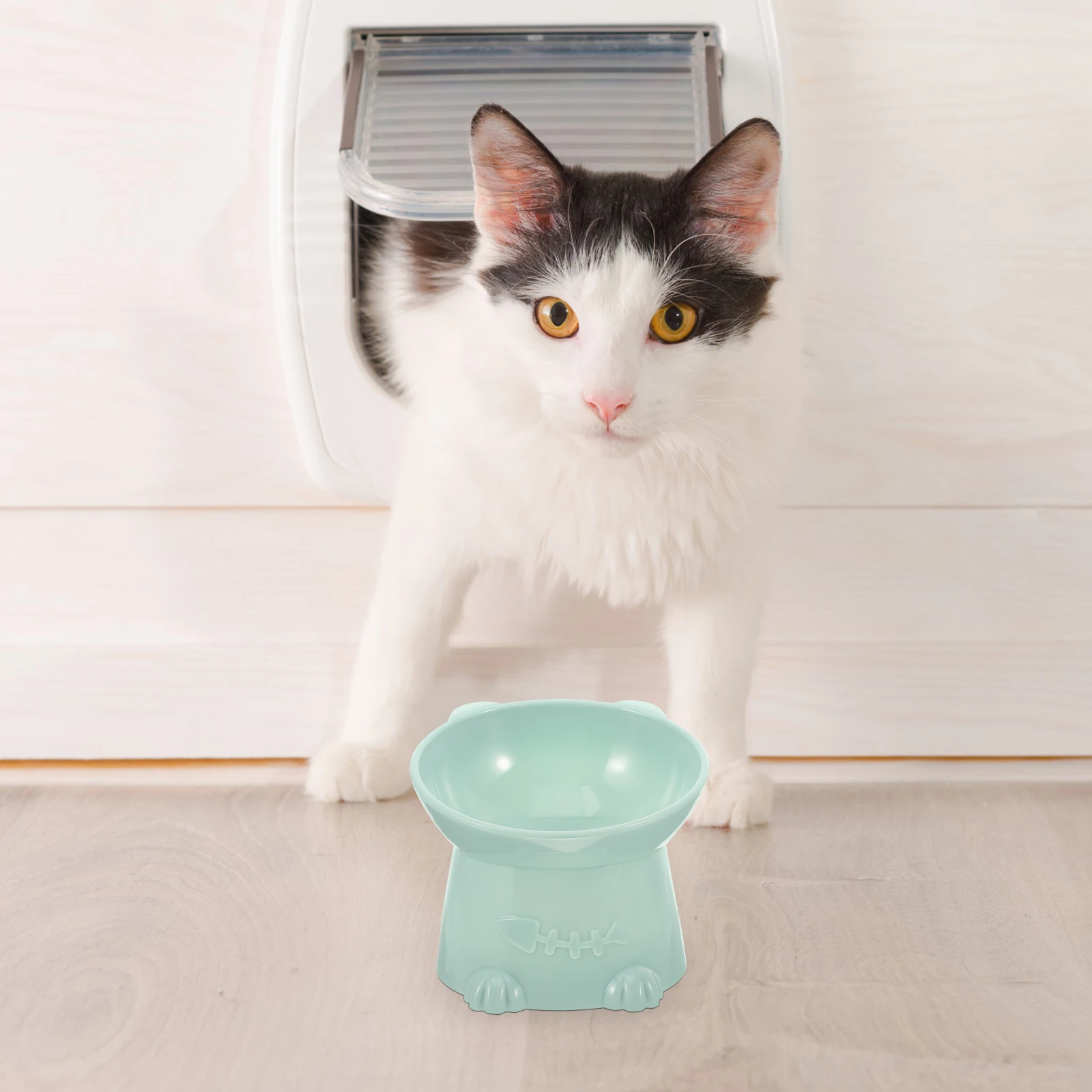

Anti-Black Chin Cat Bowl High Base Elevated Design Smooth Surface Easy Clean Pet Feeding Bowl For Cats Dogs Household Pet
