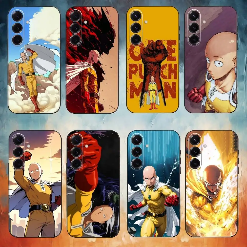 

One P-Punch Man Saitama Phone Case For Samsung Galaxy A73,A72,A71,A70,A53,A52,A51,Others Soft Black Cover