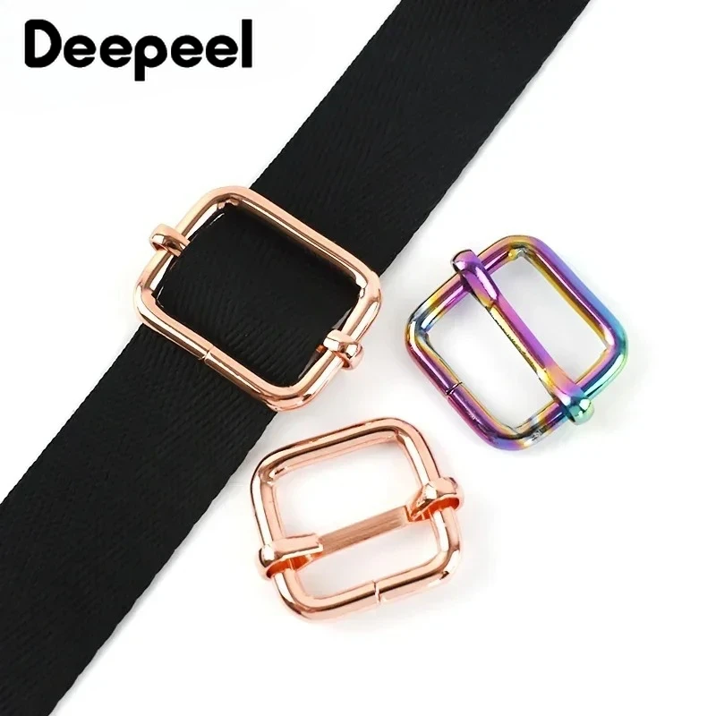 

10Pcs 13-50mm Metal Belt Buckles Tri-Glide Slider Adjust Roller Clasp Webbing Strap Pet Collar Decor Ring Buckle DIY Accessories