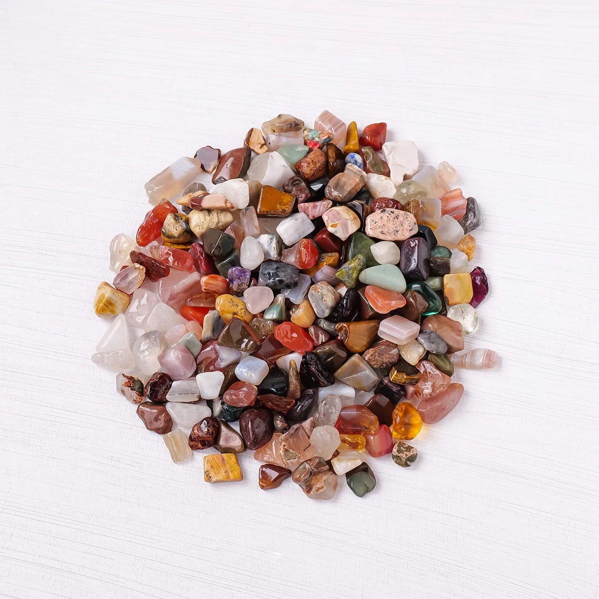 50g/Bag Natural Irregular Hepatic Crystal Tumbled Gravel Healing Reiki Gravel Garden & Aquarium Decoration