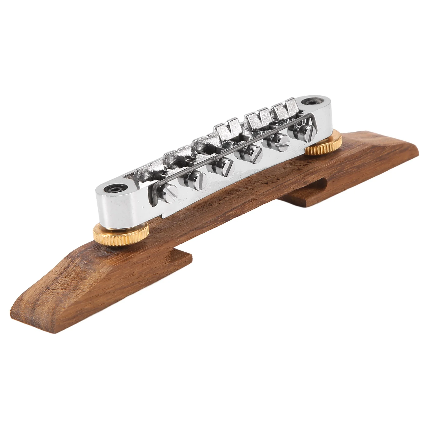 Electric Guitar Bridge Plated Rosewood Base Bridge Tailpiece for Jazz Guitar Accessories