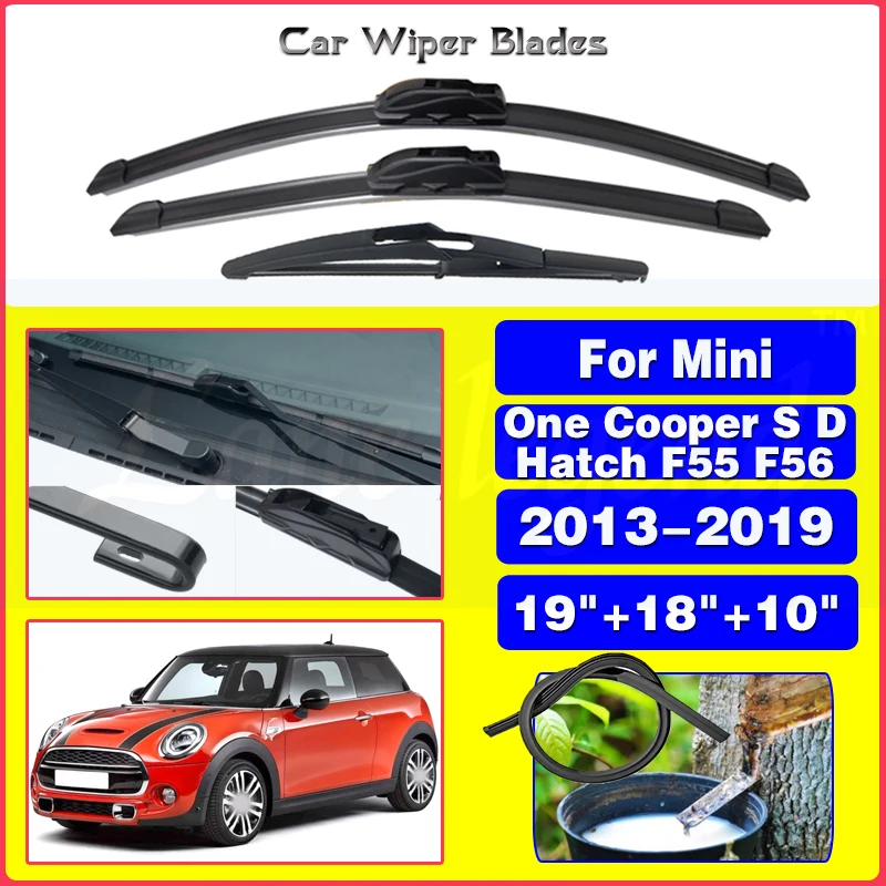 

Car Front Rear Wiper Blades For MINI Mini One Cooper S D Hatch F55 F56 2013 - 2019 2018 Windshield Windscreen Window 19"+18"+10"