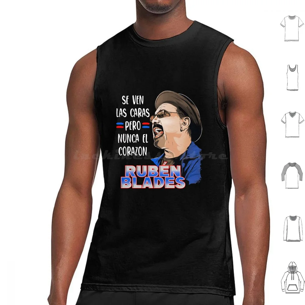 Ruben Decisiones Blades Salsa Tank Tops Print Cotton Salsa Fania Power Celia Cheo Hector Lavoe Joe Ruben Blades