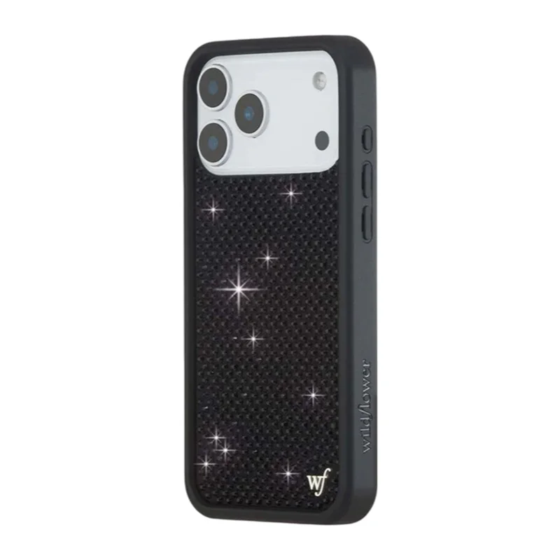 Etui na telefon z motywem dzikich kwiatów, zdobione trójwymiarowymi kryształkami, do iPhone 18, 17, 16, 15, 14, 13 Pro Max Plus, błyszczące, diamentowe, odporne na wstrząsy. — zdjęcie produktu 6