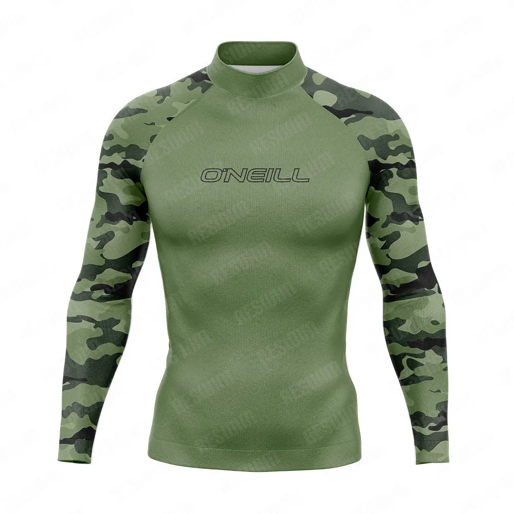 Men's Surf Suit Beach UV Protection Swimwear Long Sleeve Surfing Clothes Swimming T-shirt Swimsuit Rash Guards Water New Sports