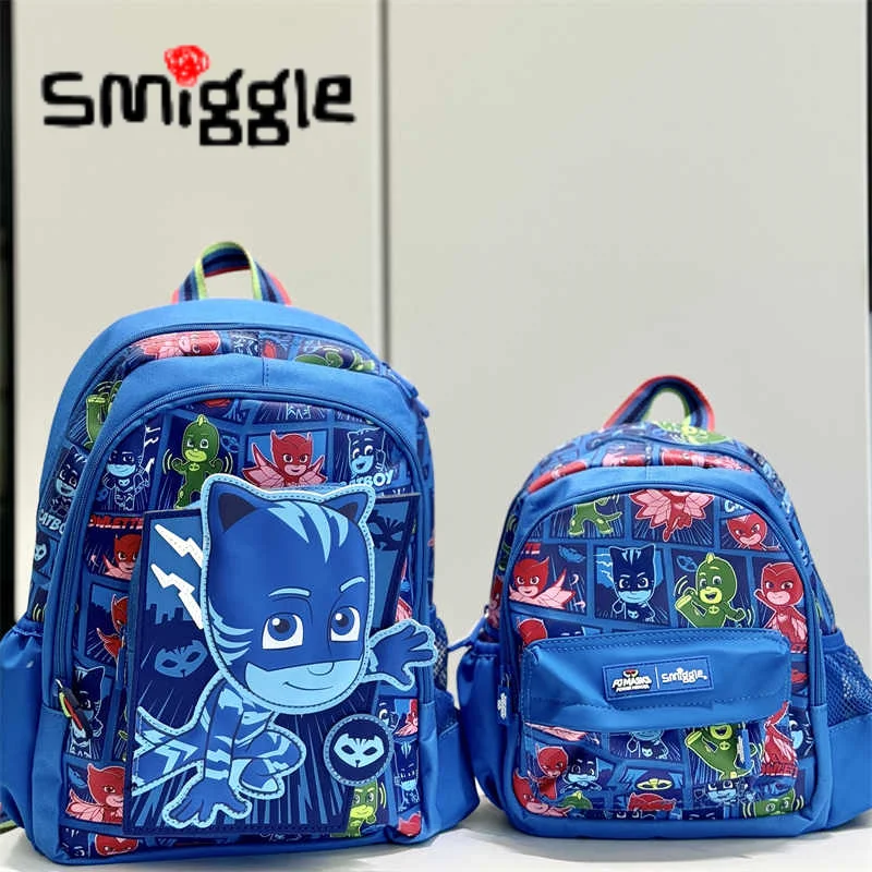 Smiggle-Juego de papelería de estudio para niños, bolsa de comida cuadrada, fiambrera, mochila de Anime, mochilas escolares para guardería, regalos, Australia auténtica