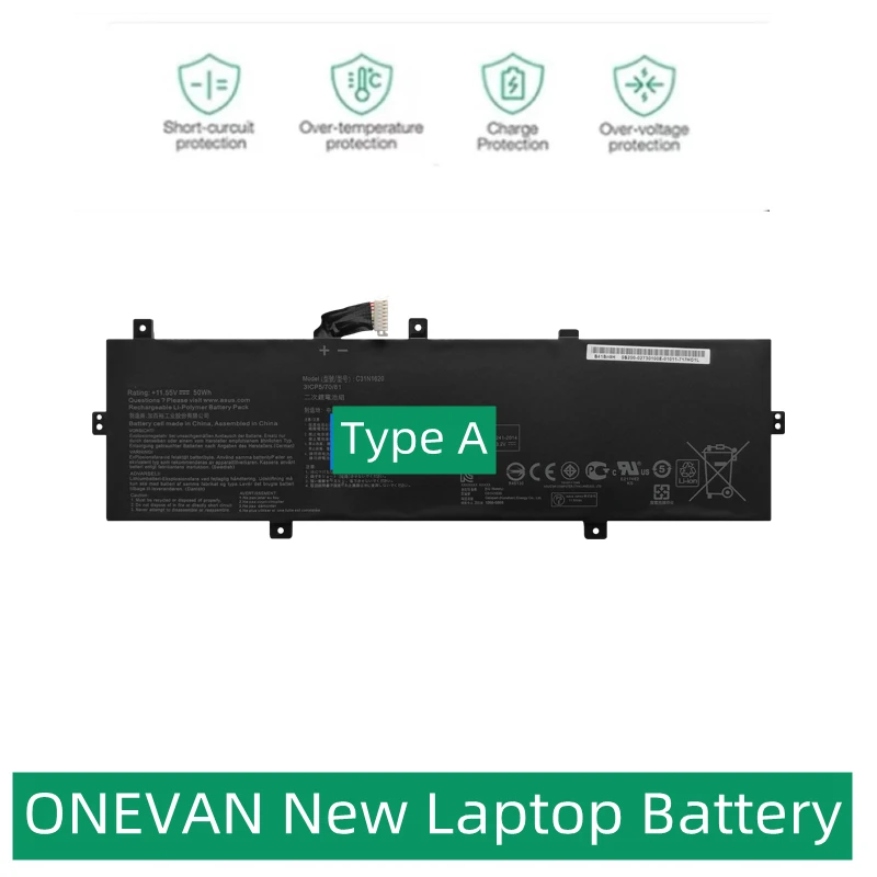 ONEVAN nowy C31N1620 bateria do laptopa Asus ZenBook UX430 UX430UQ UX430UQ-GV015T PRO PU404 PU404UF C31N1620 11.55V 50WH