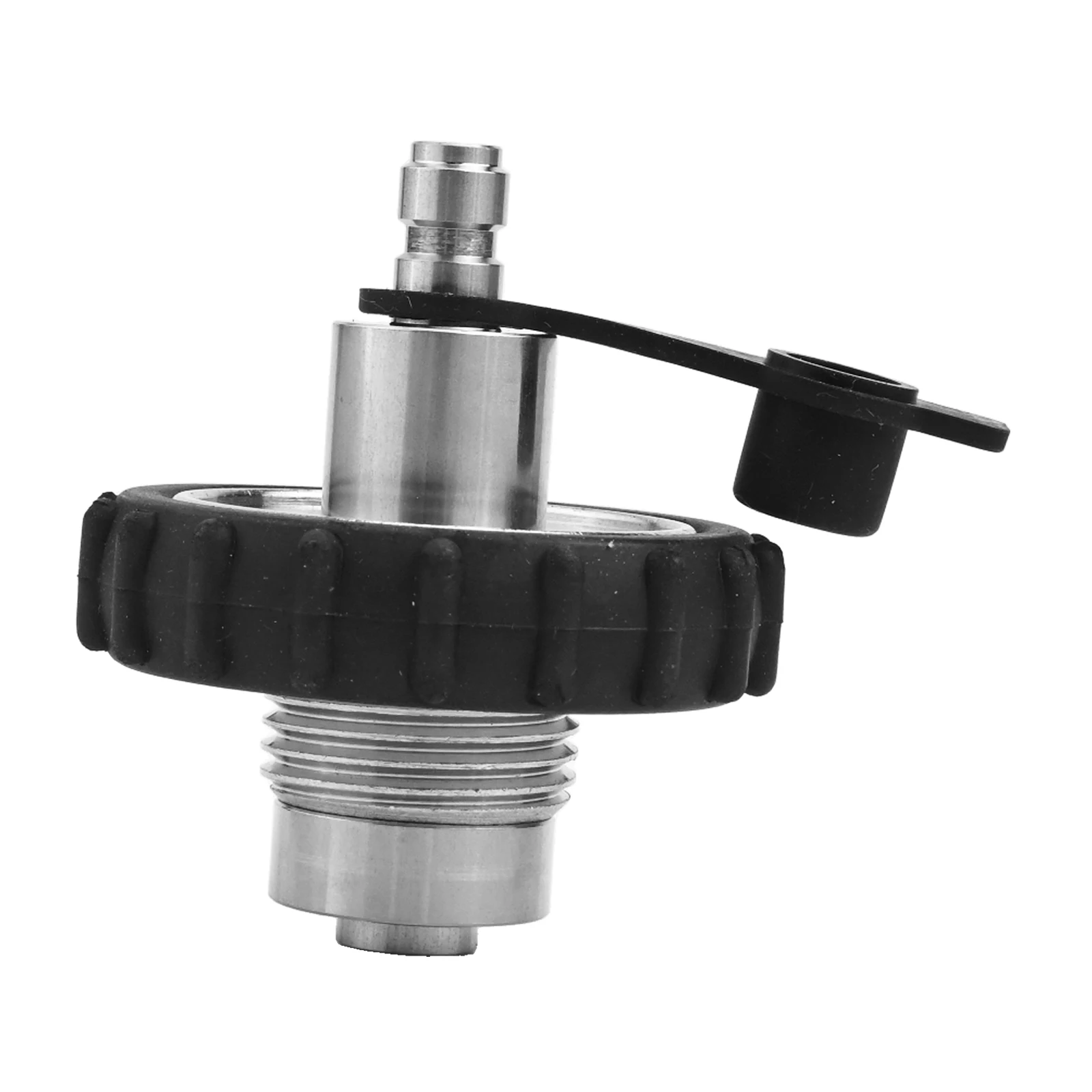 Marine and Diving Cylinder Connector Adapter G58 for DIN to 8mm Male Inflation Interface with Dust Cover Made of Stainless Steel