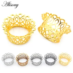 Alisouy 1PC 6-25mm Copper Hollow Flower Pattern Ear Tunnels Plugs Flesh Expander Stretchers Gauges Earring Piercing Body Jewelry