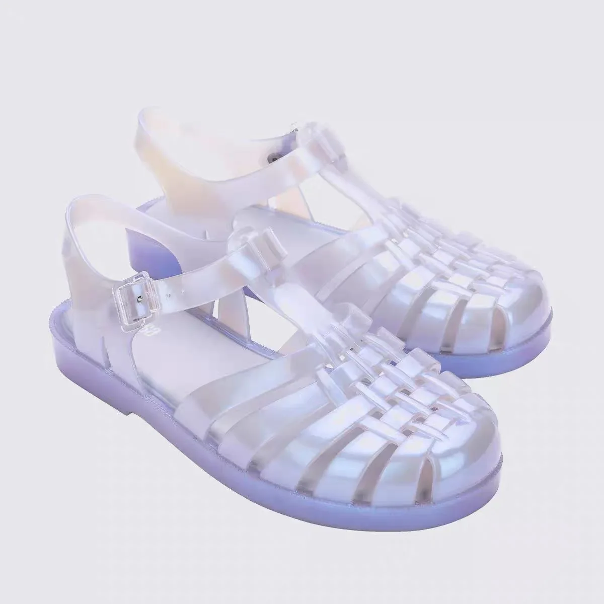 Mini Melissa Summer Women\'s EVA Muffin Sole Sandals Fashion Roman Woven Jelly Flip Flops Adult Girls Comfortable Lightweight