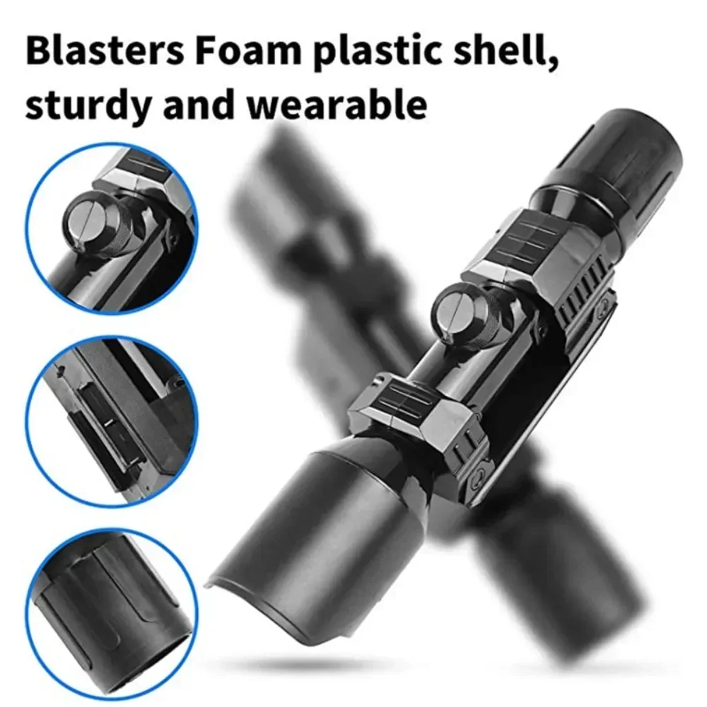 2 個黒スコープサイトおもちゃの銃用アタッチメントレチクルターゲットアクセサリー付き改造おもちゃ子供男の子と女の子ギフト