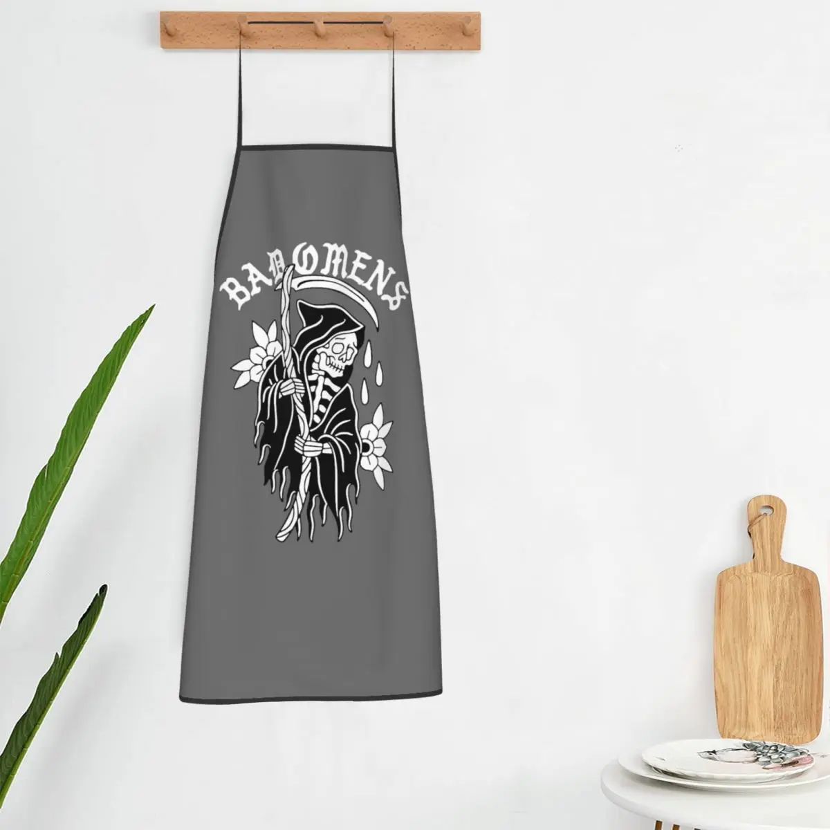 Custom Unisex B-Bads Brand O-Omenes Hip Hop Brand Kitchen Chef Cooking Baking Apron Men Women Tablier Cuisine for Gardening