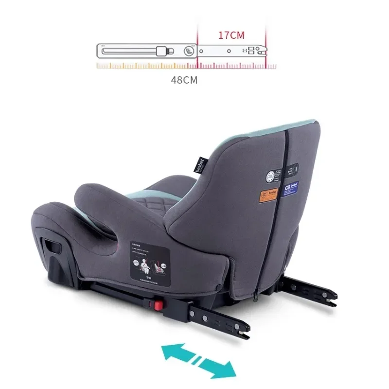 Asiento de coche portátil para bebé de 3 a 12 años, asiento de refuerzo de interfaz ISOFIX, almohadilla de refuerzo para bebé, asiento de seguridad de coche de viaje