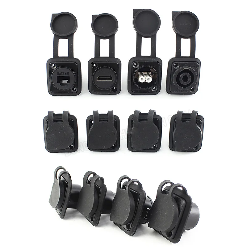 1Pcs D-Type Module Siliconen Stofkap D-Type Netwerk/Audio/Power Base Stofkap blind Plaat Socket Bescherming Cover