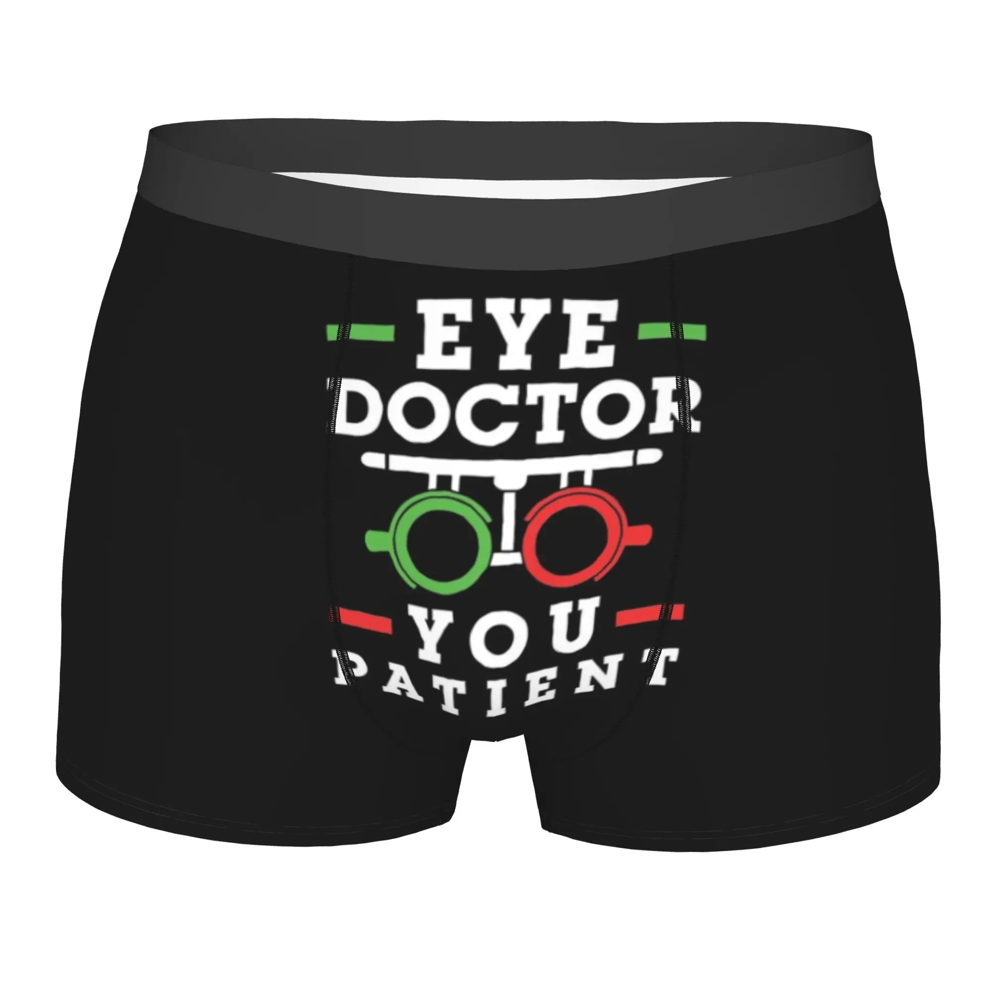 

Customized Eye Doctor Boxer Shorts For Men 3D Printed Snellen Chart Optometrist Optometry Panties Briefs Soft Underpants