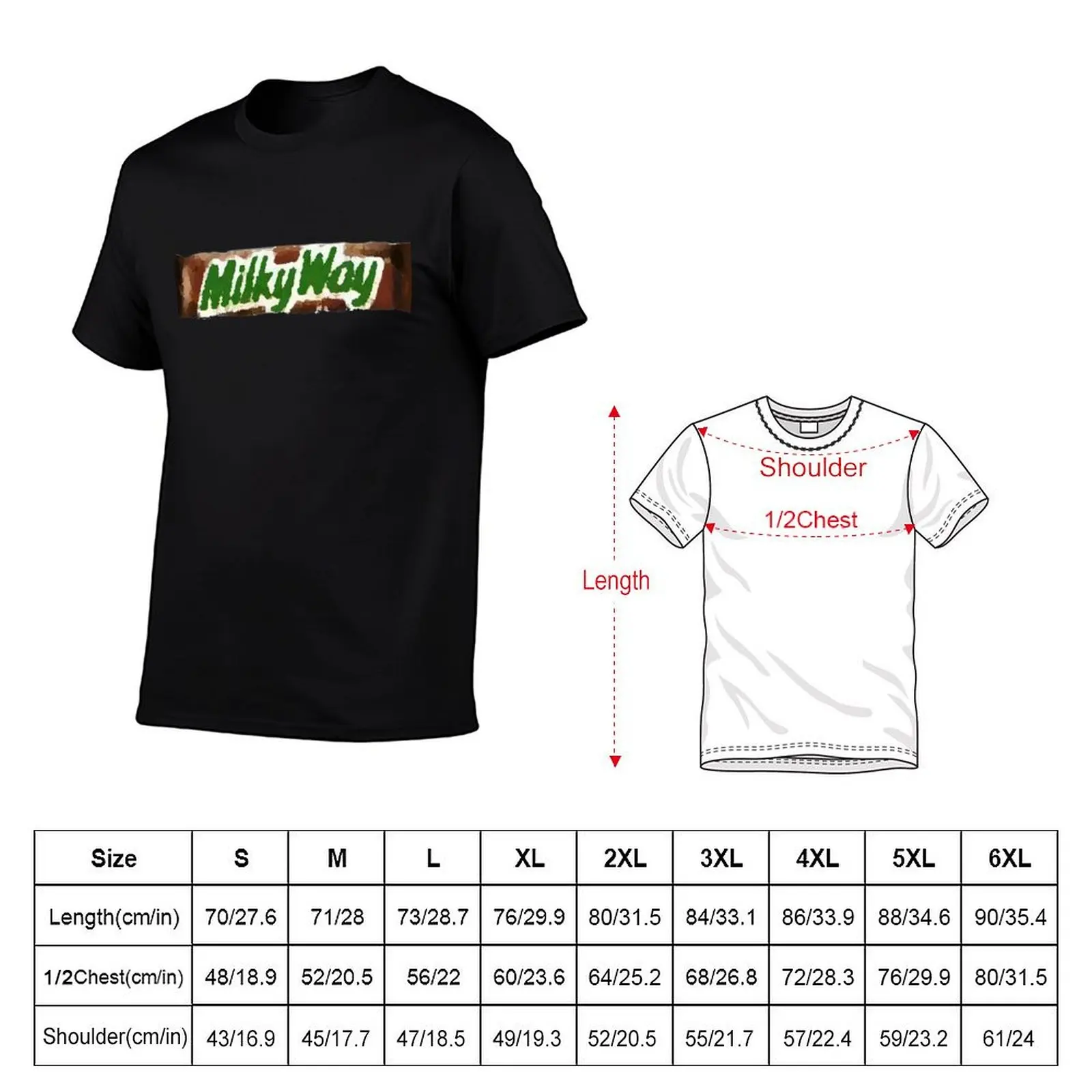 Pastel Milky Way Candy BarWrapper in Oils T-Shirt baggy shirts custom t-shirts clothing for men