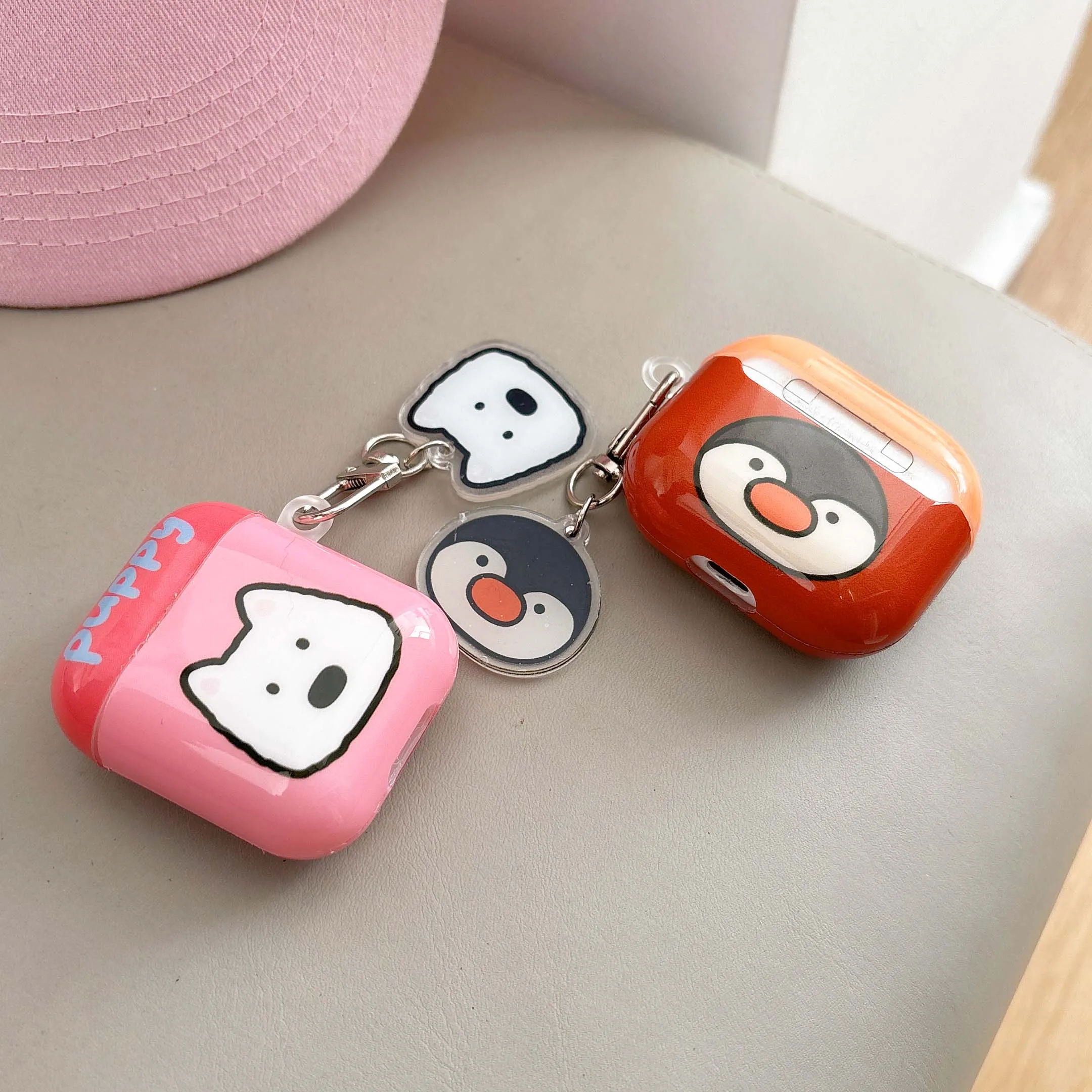 For airpods pro or pro2 4 1 2 3 headset cover imd dog penguin earphone case wireless bluetooth charging box cute animal capa