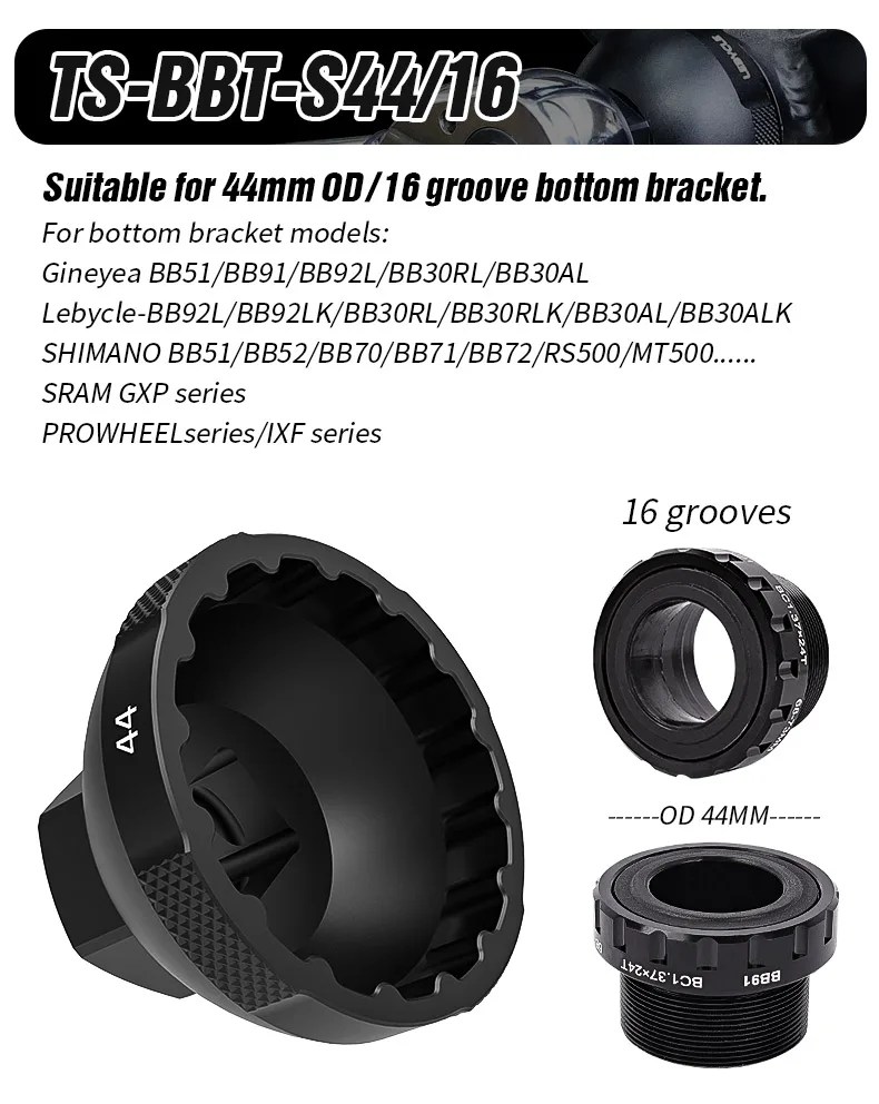 LEBYCLE Fahrrad Tretlager Installieren Und Entfernen Werkzeug SRAM DUB Tretlager Schlüssel Fahrrad BB Reparatur Tool Kit Für BBR60 GXP BB52XT – Detail 4